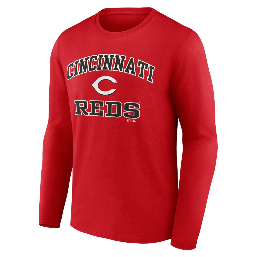 Cincinnati Reds Logo Athletic Heart & Soul Long Sleeve T-Shirt - MLB