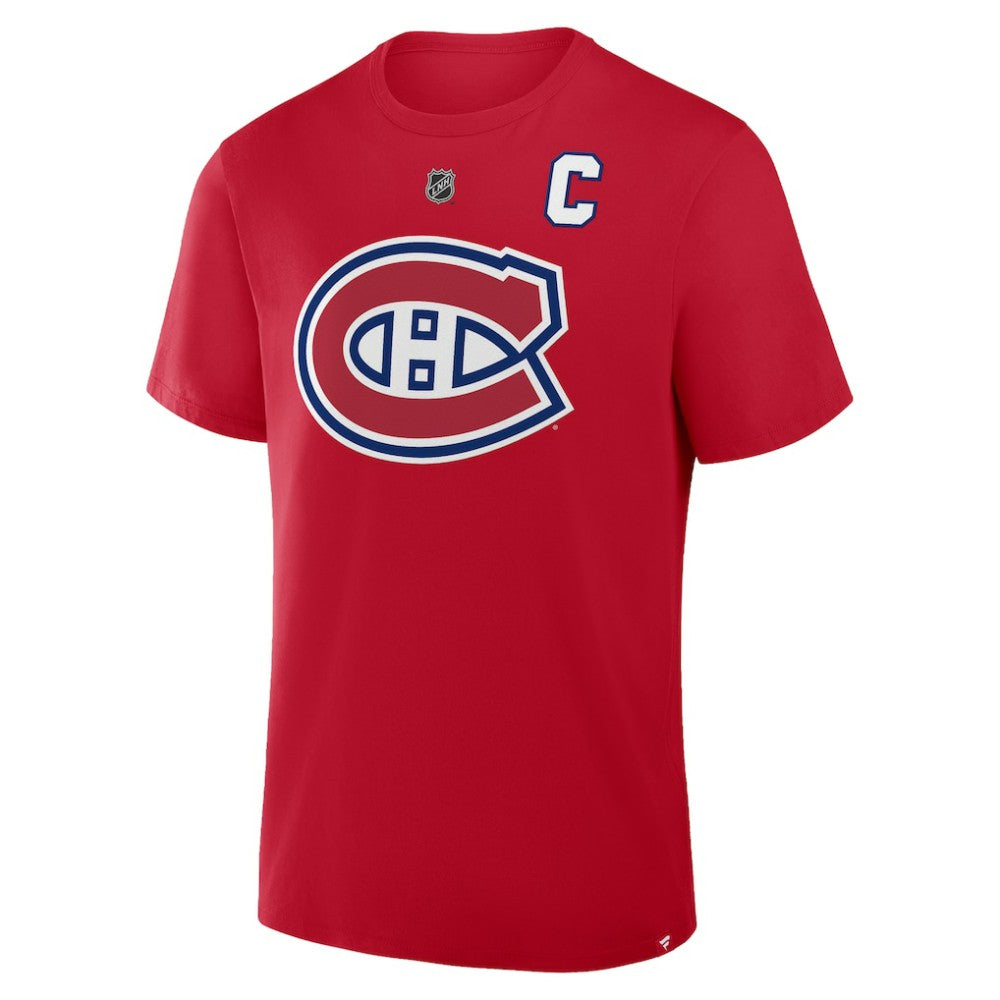 Nick Suzuki Montreal Canadiens Fanatics Authentic Stack Name & Number T-Shirt - Red - NHL
