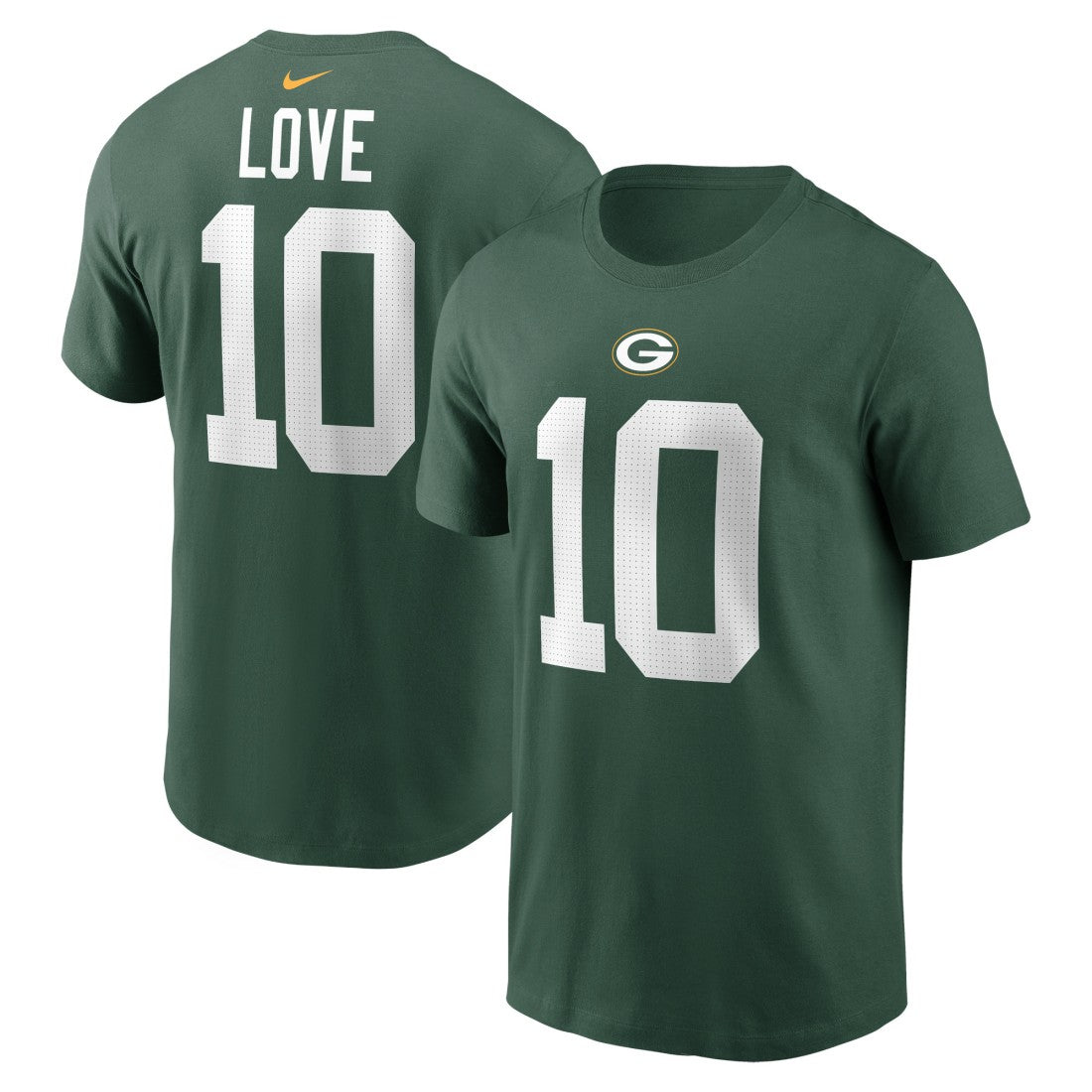 Jordan Love Green Bay Packers Player Name & Number T-Shirt Green | Nike for Sale