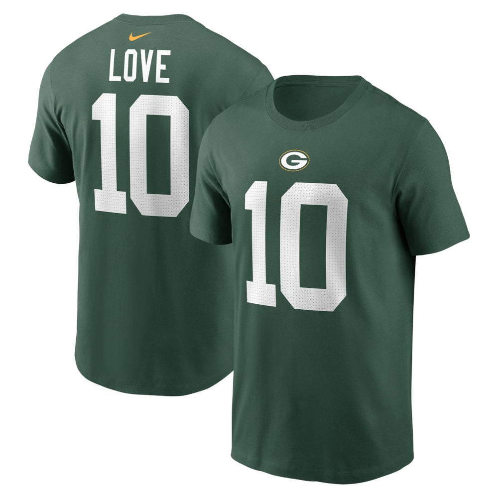 Jordan Love Green Bay Packers Player Name & Number T-Shirt Green | Nike for Sale