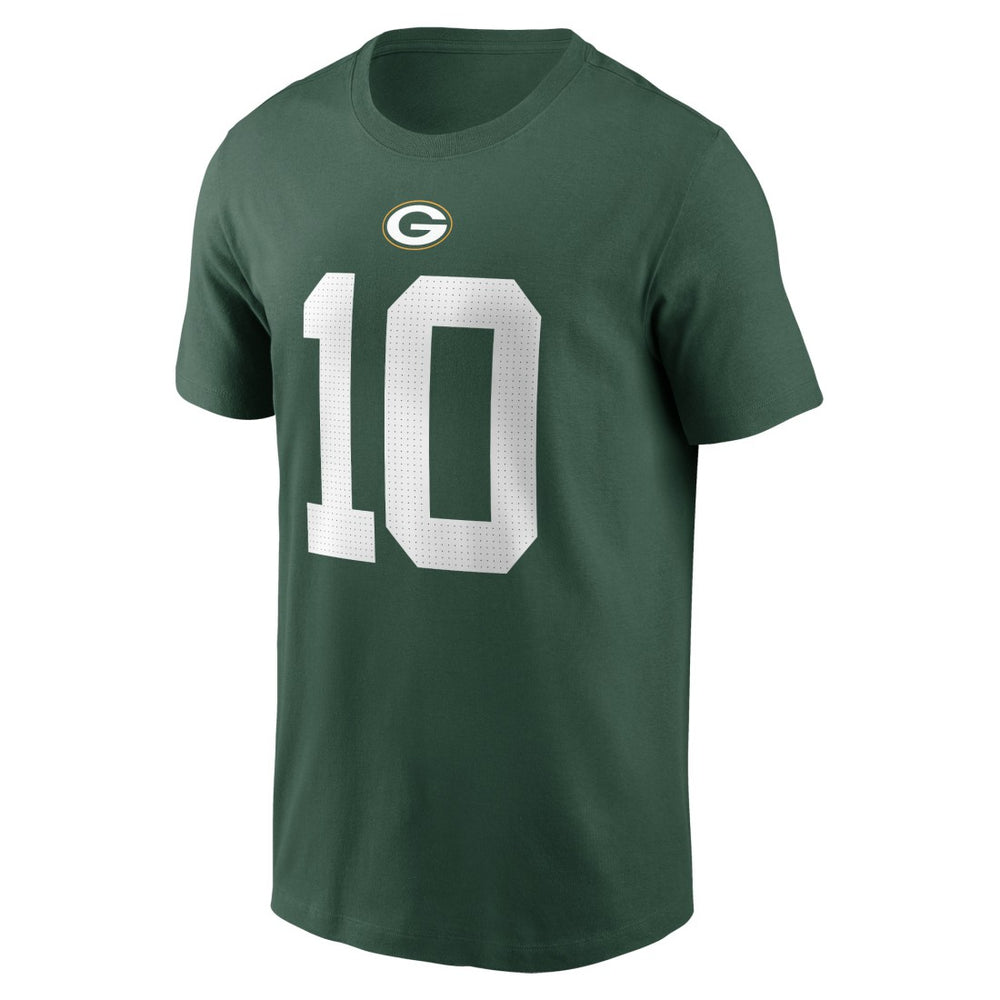 Jordan Love Green Bay Packers Player Name & Number T-Shirt Green | Nike for Sale