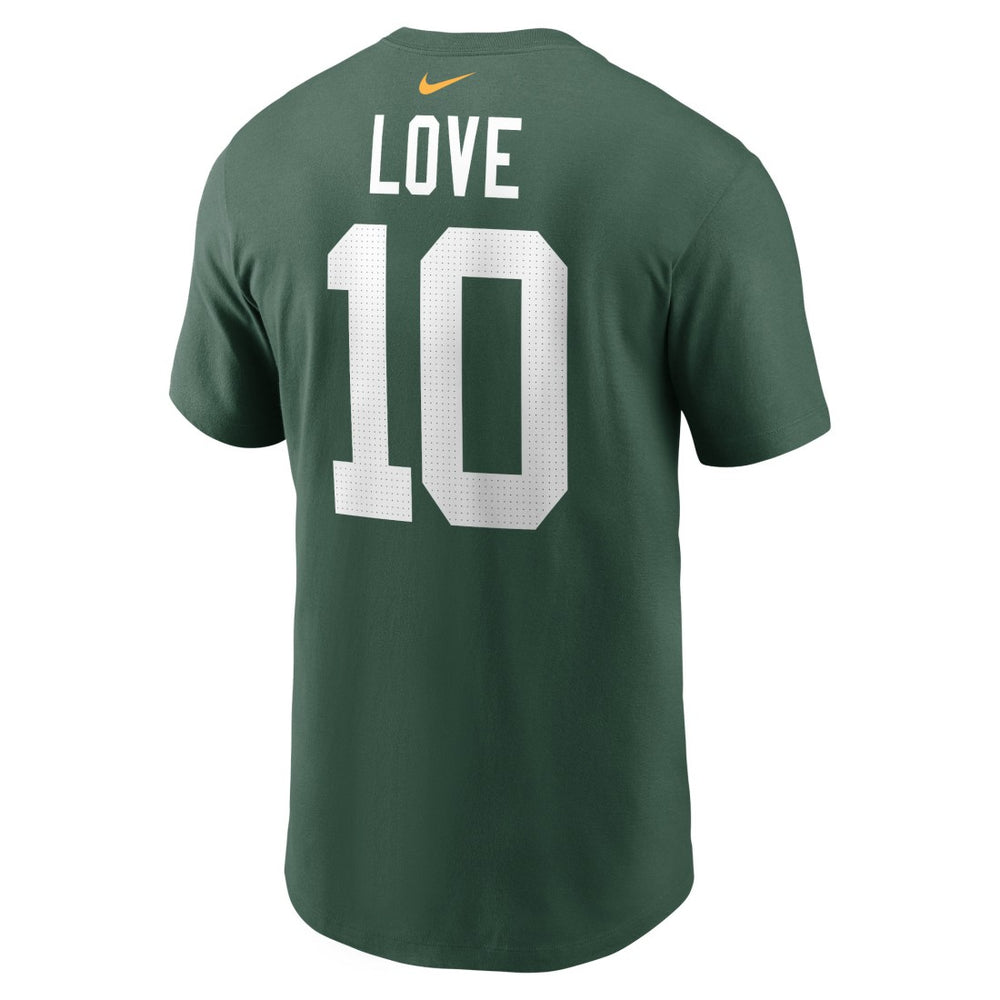Jordan Love Green Bay Packers Player Name & Number T-Shirt Green | Nike for Sale