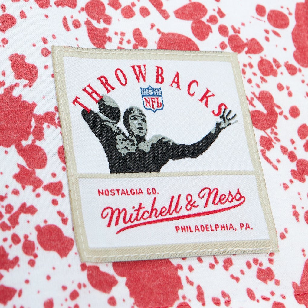 New York Giants Big & Tall Allover Print T-Shirt White | Mitchell & Ness