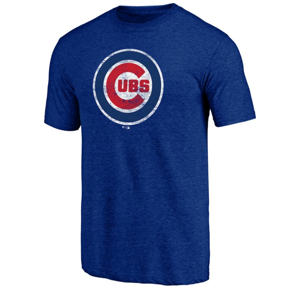Chicago Cubs Official Logo Tri-Blend T-Shirt - MLB