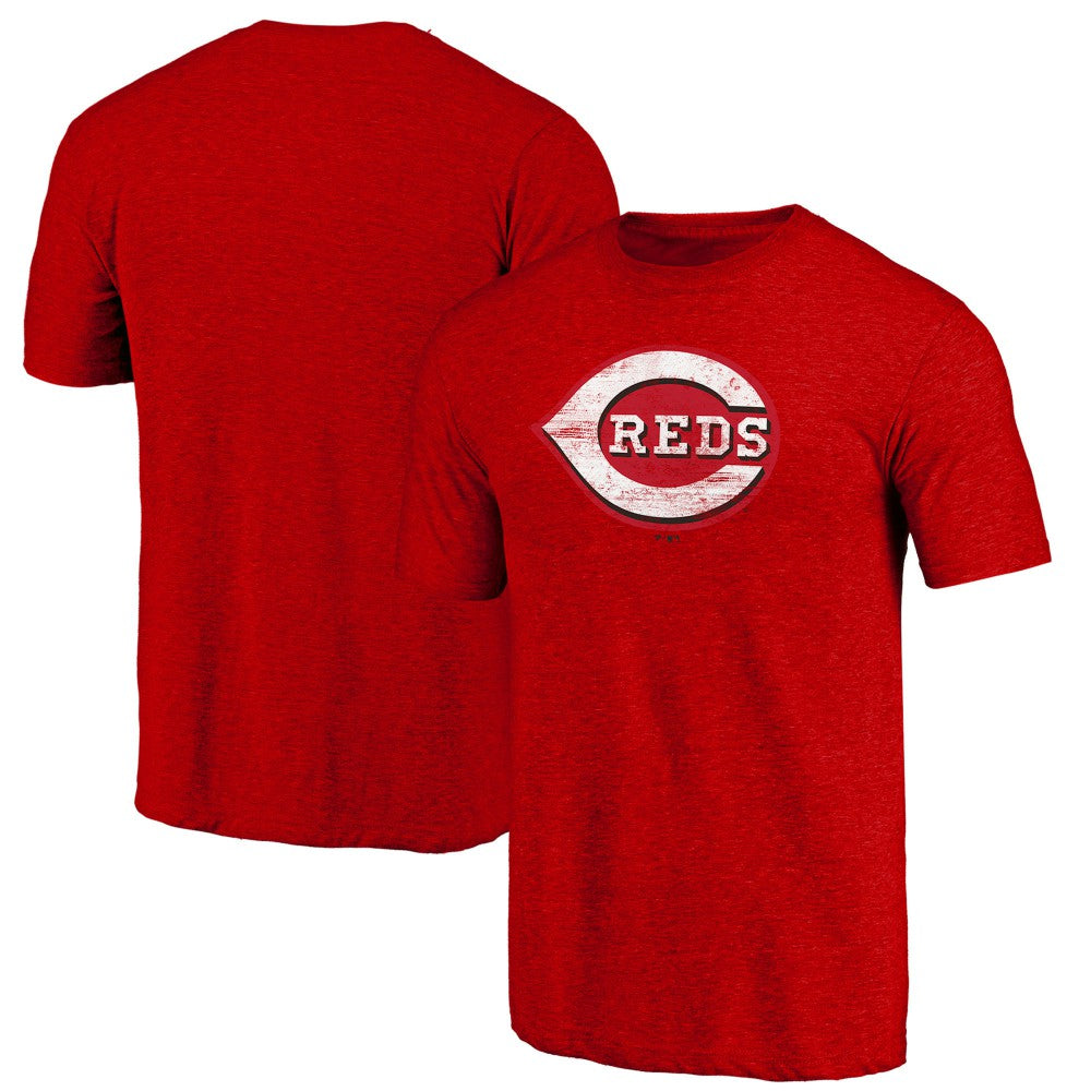 Cincinnati Reds Official Logo Tri-Blend T-Shirt - MLB