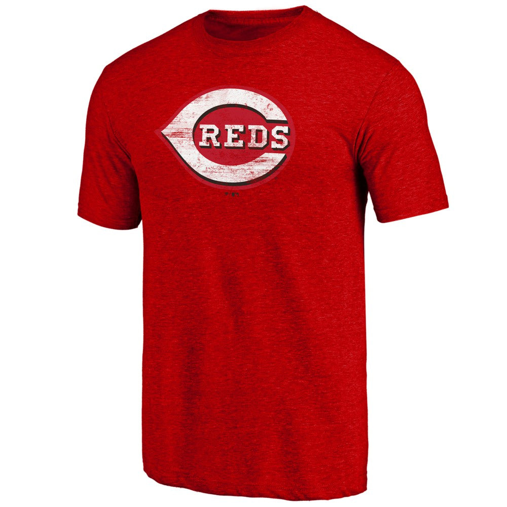 Cincinnati Reds Official Logo Tri-Blend T-Shirt - MLB