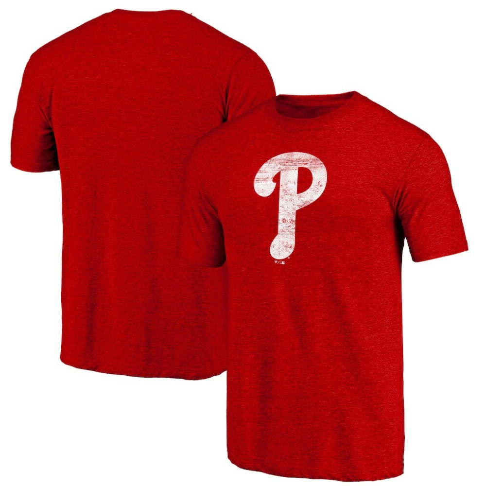 Philadelphia Phillies Official Logo Tri-Blend T-Shirt - MLB