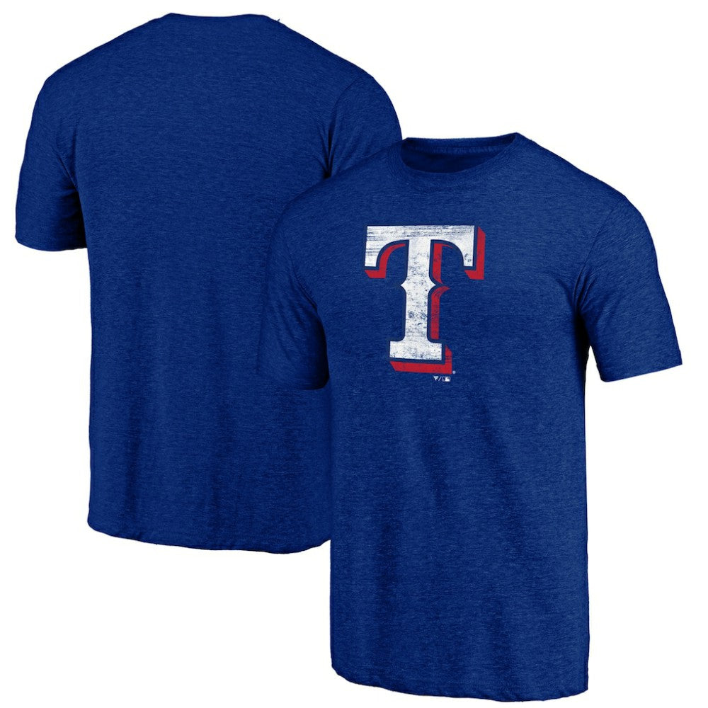 Texas Rangers Official Logo Tri-Blend T-Shirt - MLB
