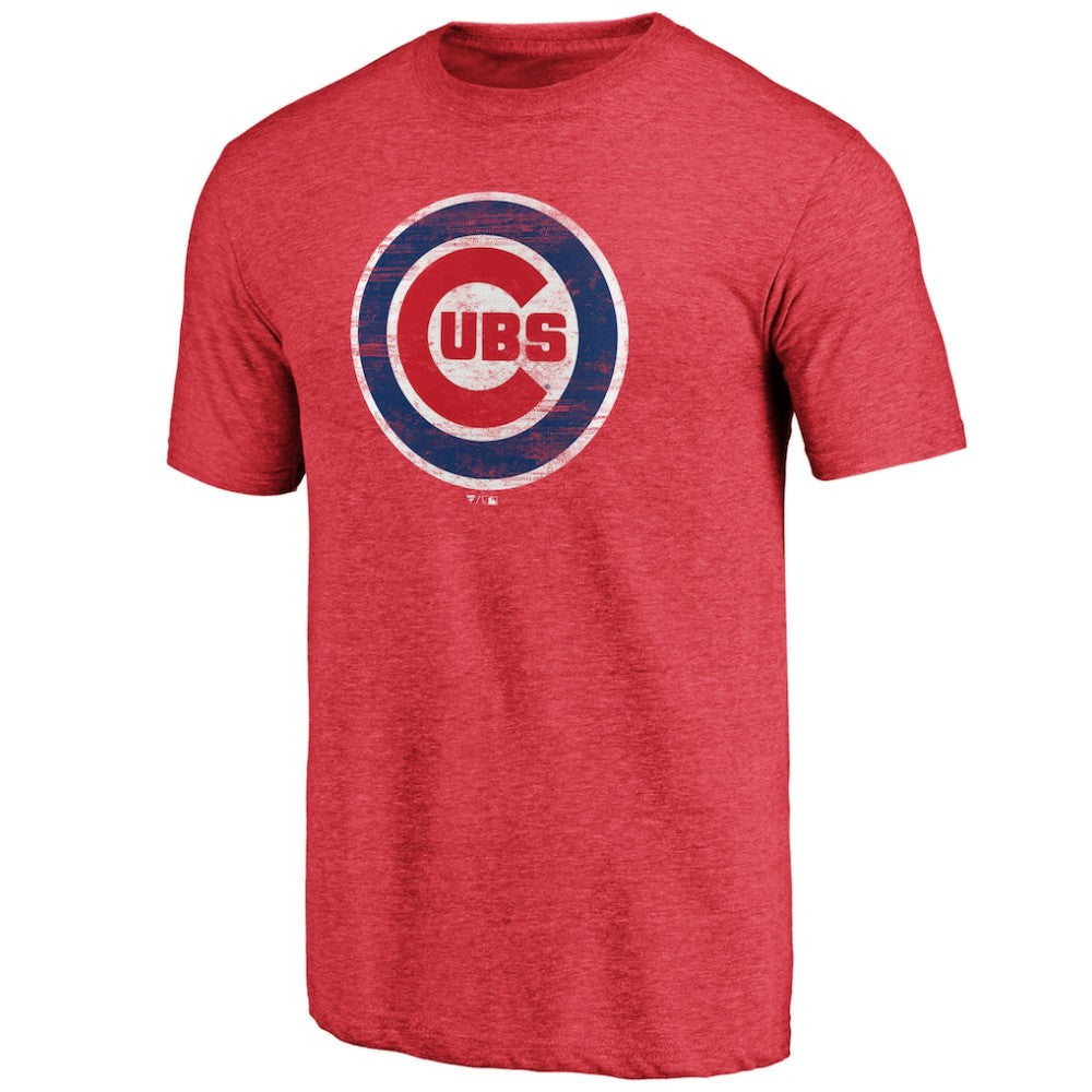 Chicago Cubs Official Logo Tri-Blend T-Shirt - MLB