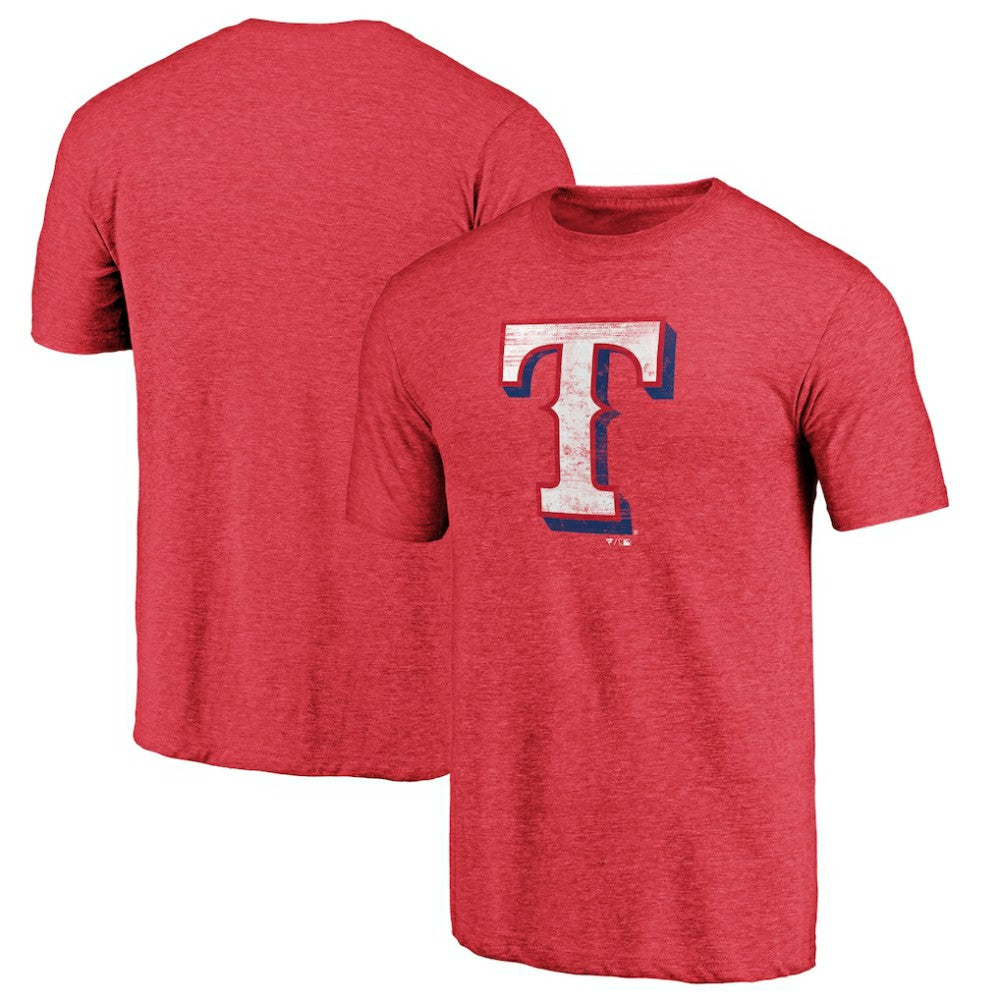 Texas Rangers Official Logo Tri-Blend T-Shirt - MLB