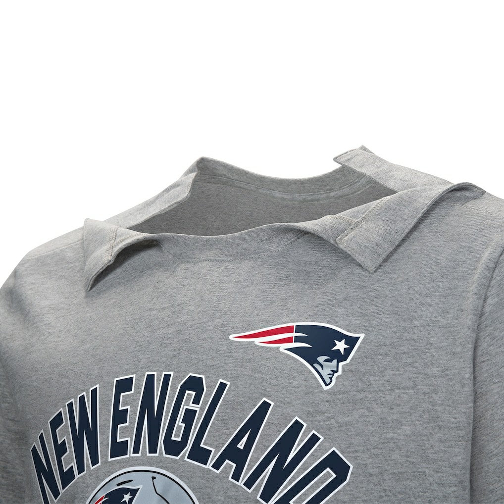 New England Patriots Tackle Adaptive T-Shirt Gray | NFL