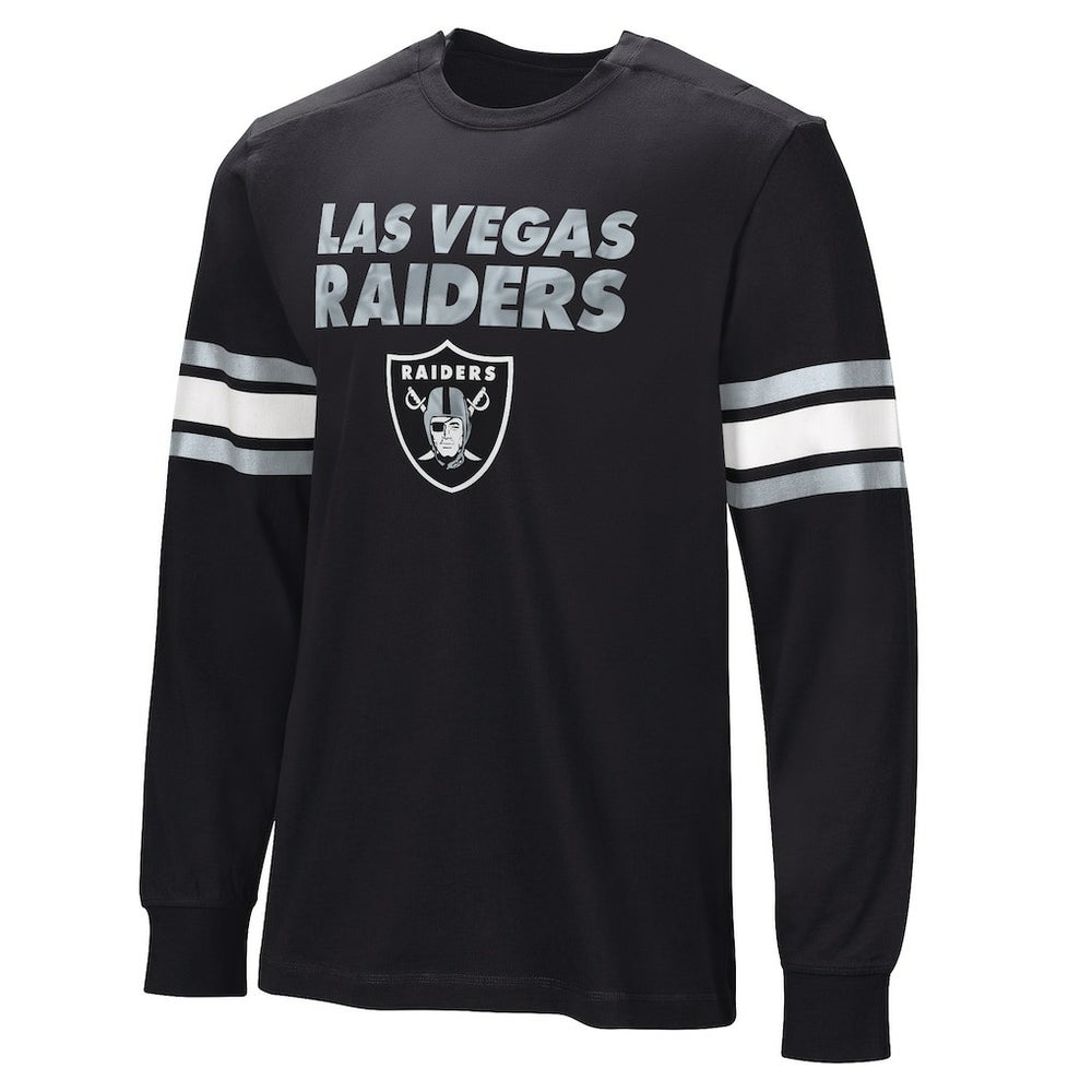 Las Vegas Raiders Hands Off Long Sleeve Adaptive T-Shirt Black | NFL