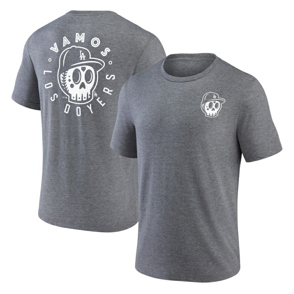 Los Angeles Dodgers Hometown Collection Sugar Skull Tri-Blend T-Shirt - MLB