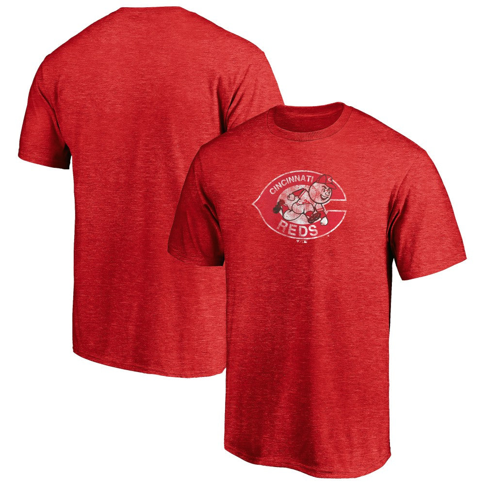 Cincinnati Reds Cooperstown Collection Throwback Logo Tri-Blend T-Shirt - MLB