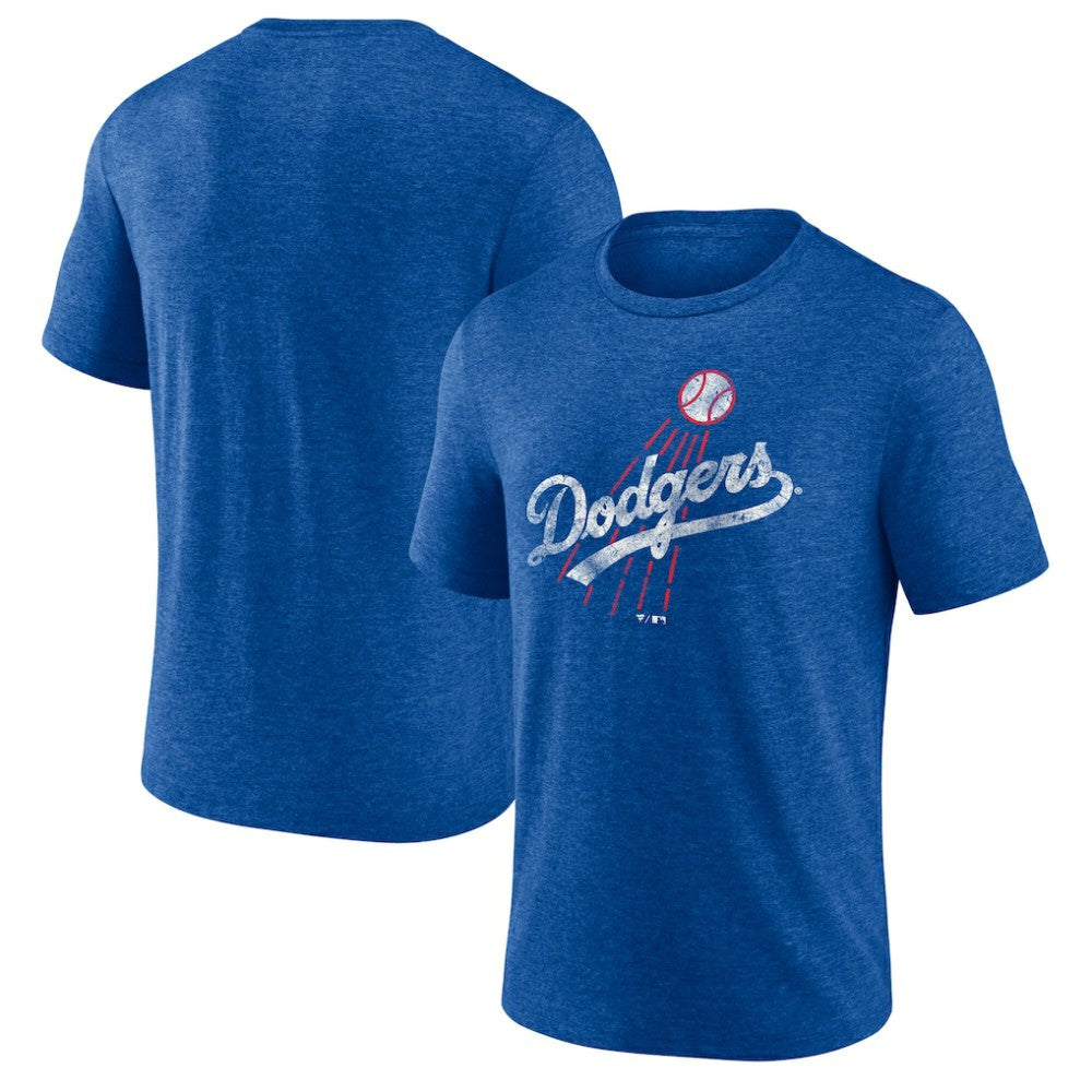 Los Angeles Dodgers Cooperstown Collection Throwback Logo Tri-Blend T-Shirt - MLB