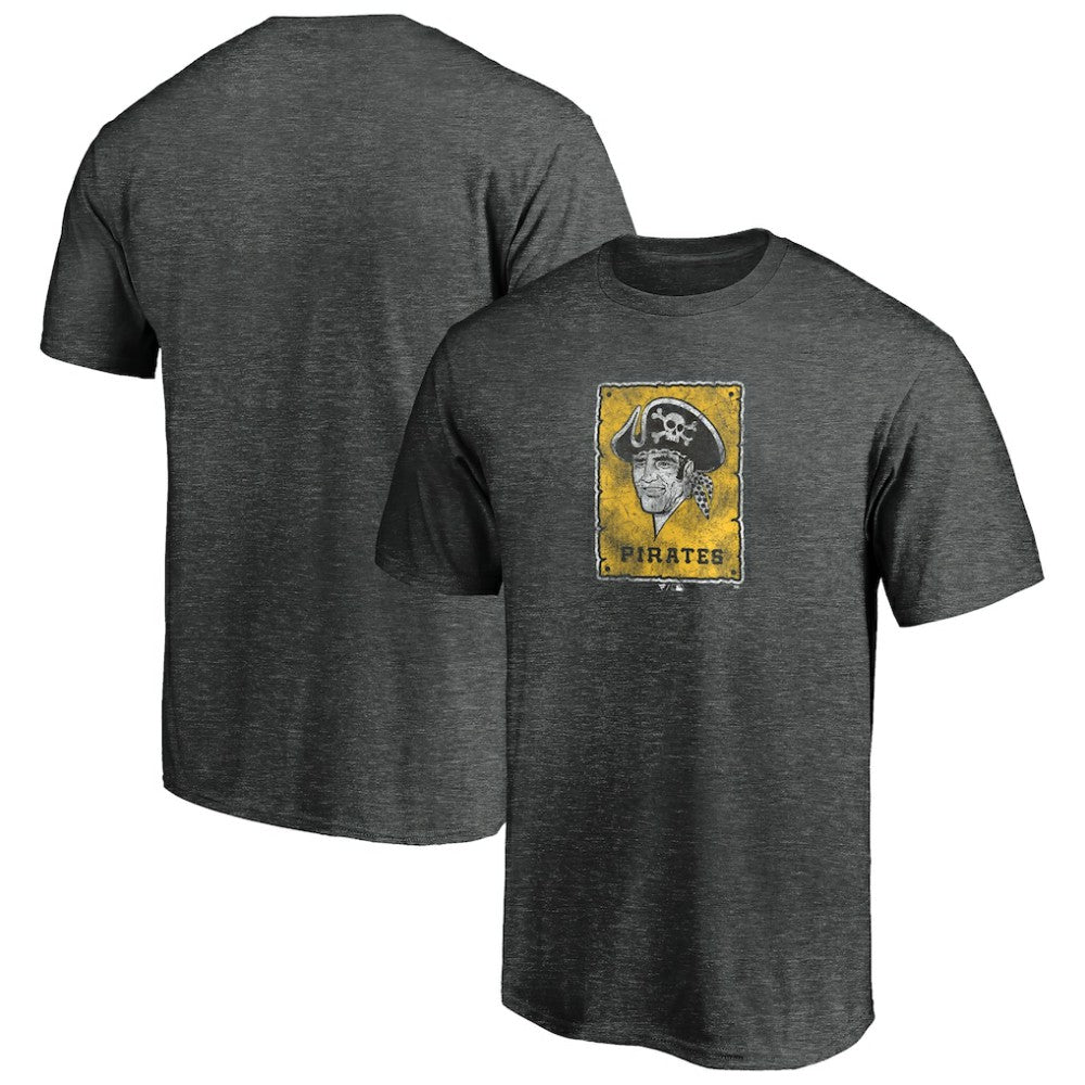 Pittsburgh Pirates Cooperstown Collection Throwback Logo Tri-Blend T-Shirt - MLB