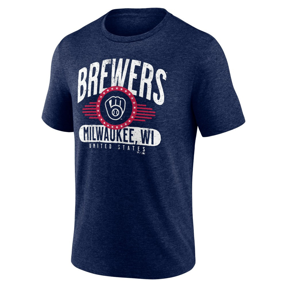 Milwaukee Brewers Badge of Honor Tri-Blend T-Shirt - MLB