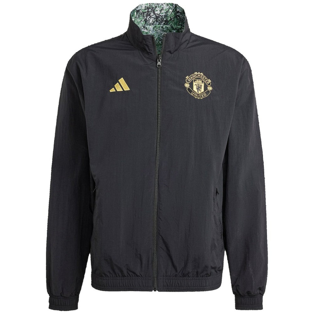 Manchester United x Stone Roses Originals 2023/24 Reversible Anthem Full-Zip Jacket Black | Adidas