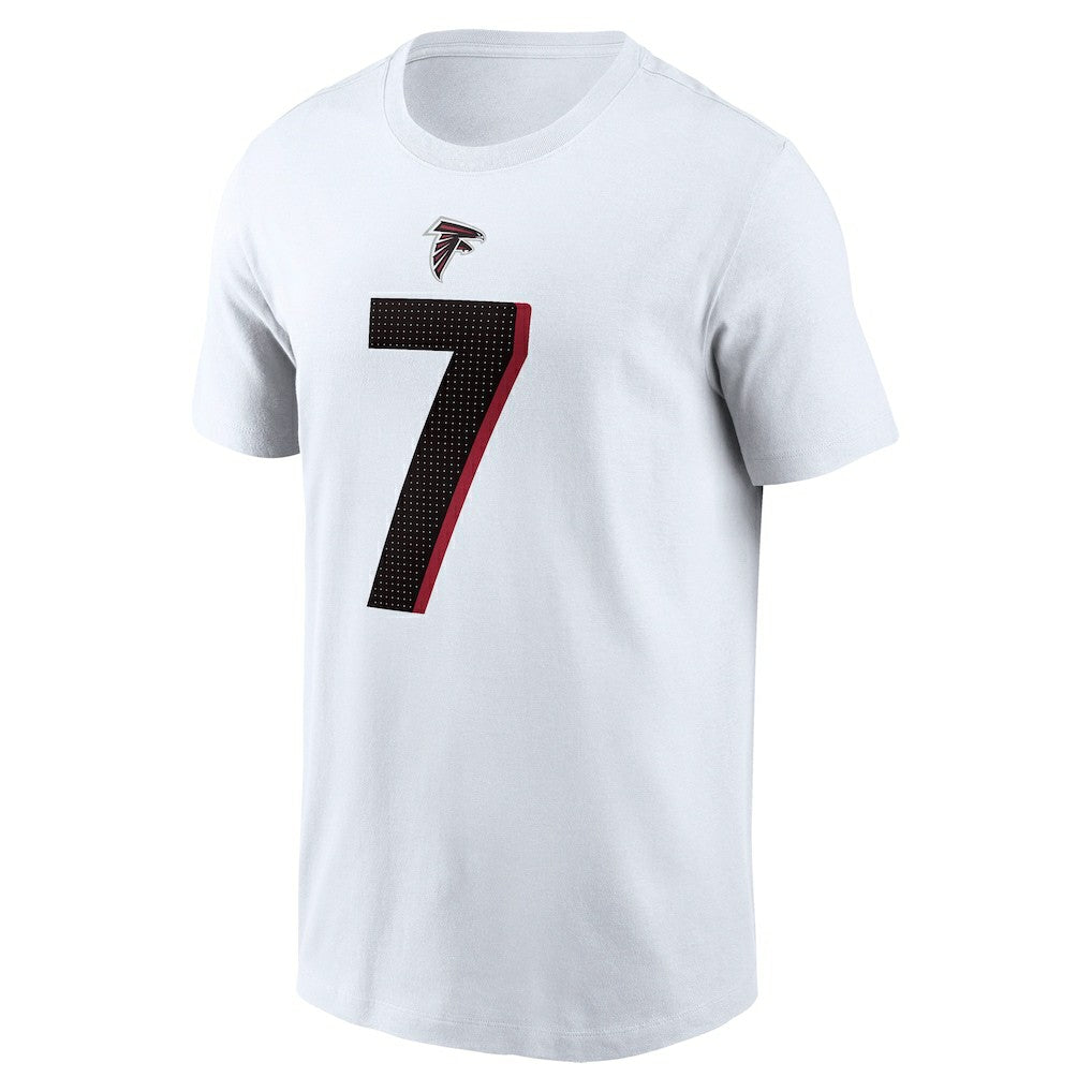 Bijan Robinson Atlanta Falcons Player Name & Number T-Shirt White | Nike for Sale
