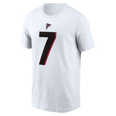 Bijan Robinson Atlanta Falcons Player Name & Number T-Shirt White | Nike for Sale