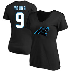 Bryce Young Carolina Panthers Women's Plus Size Fair Catch Name & Number Scoop Neck T-Shirt Black | NFL