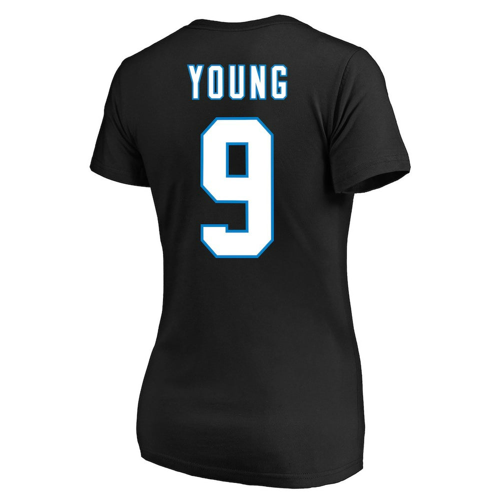 Bryce Young Carolina Panthers Women's Plus Size Fair Catch Name & Number Scoop Neck T-Shirt Black | NFL