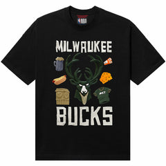 Milwaukee Bucks NBA x MARKET Unisex Claymation T-Shirt Black - NBA