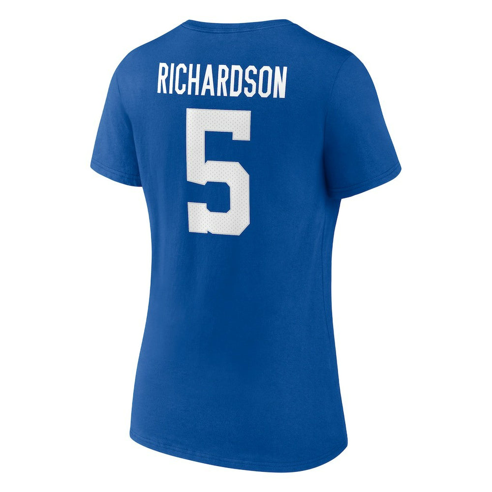 Anthony Richardson Indianapolis Colts Women's Icon Name & Number V-Neck T-Shirt Royal | Fanatics