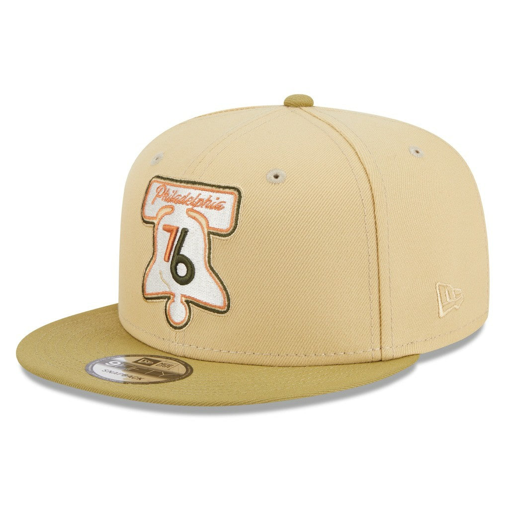 Philadelphia 76ers Green Collection Repreve 9FIFTY Snapback Hat Khaki/Tan - NBA