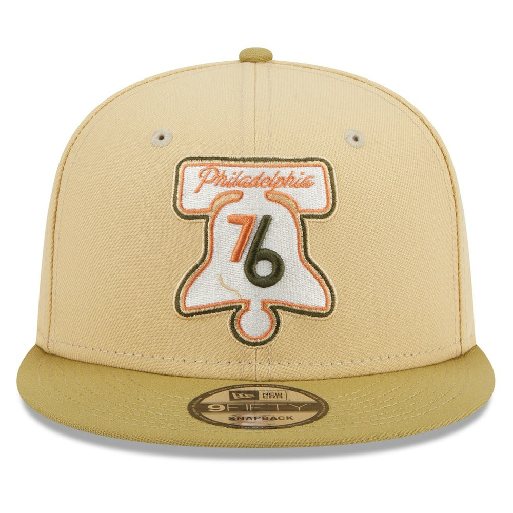 Philadelphia 76ers Green Collection Repreve 9FIFTY Snapback Hat Khaki/Tan - NBA