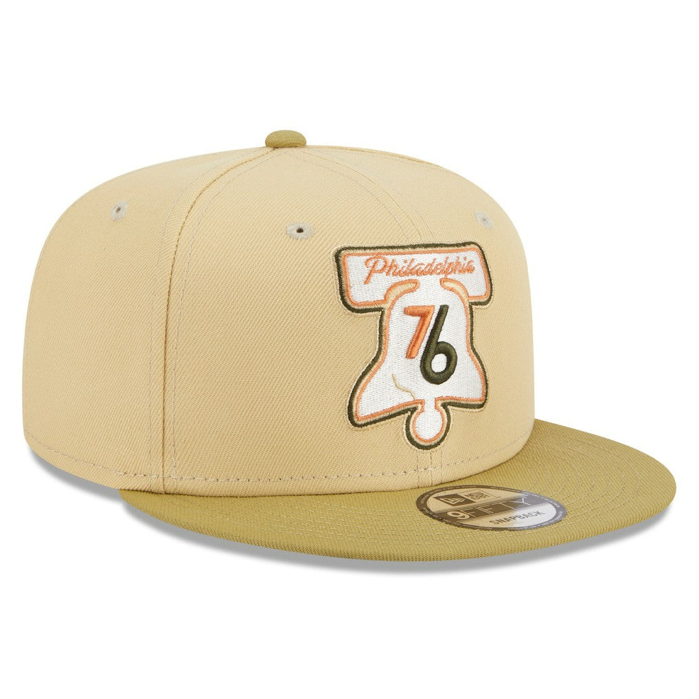 Philadelphia 76ers Green Collection Repreve 9FIFTY Snapback Hat Khaki/Tan - NBA