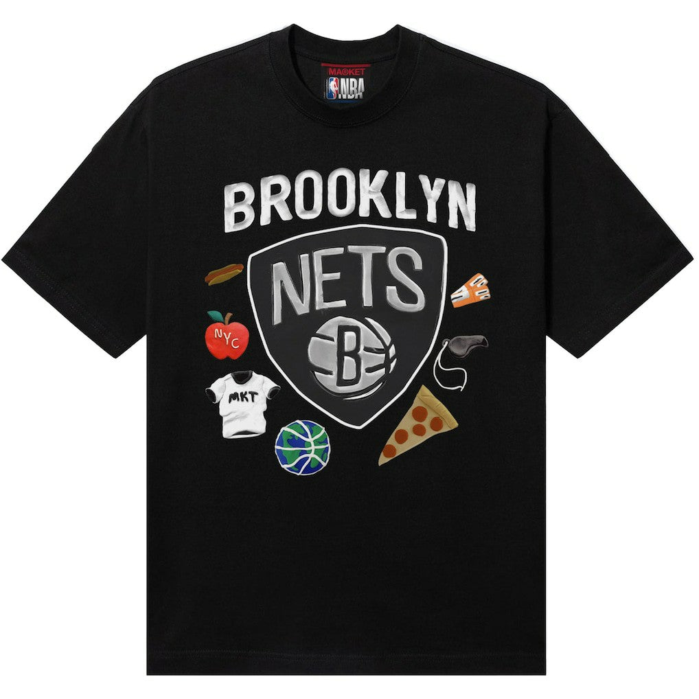 Brooklyn Nets NBA x MARKET Unisex Claymation T-Shirt Black - NBA