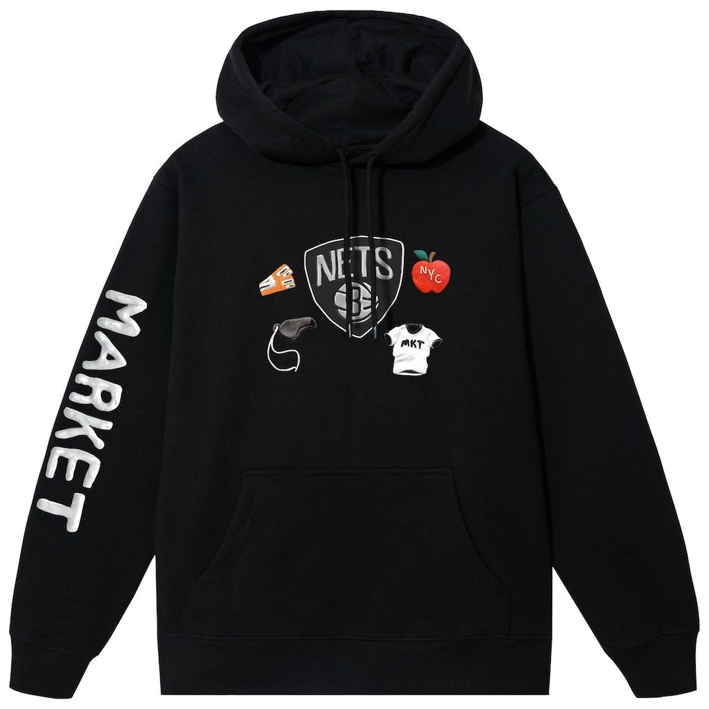 Brooklyn Nets NBA x MARKET Unisex Claymation Pullover Hoodie Black - NBA