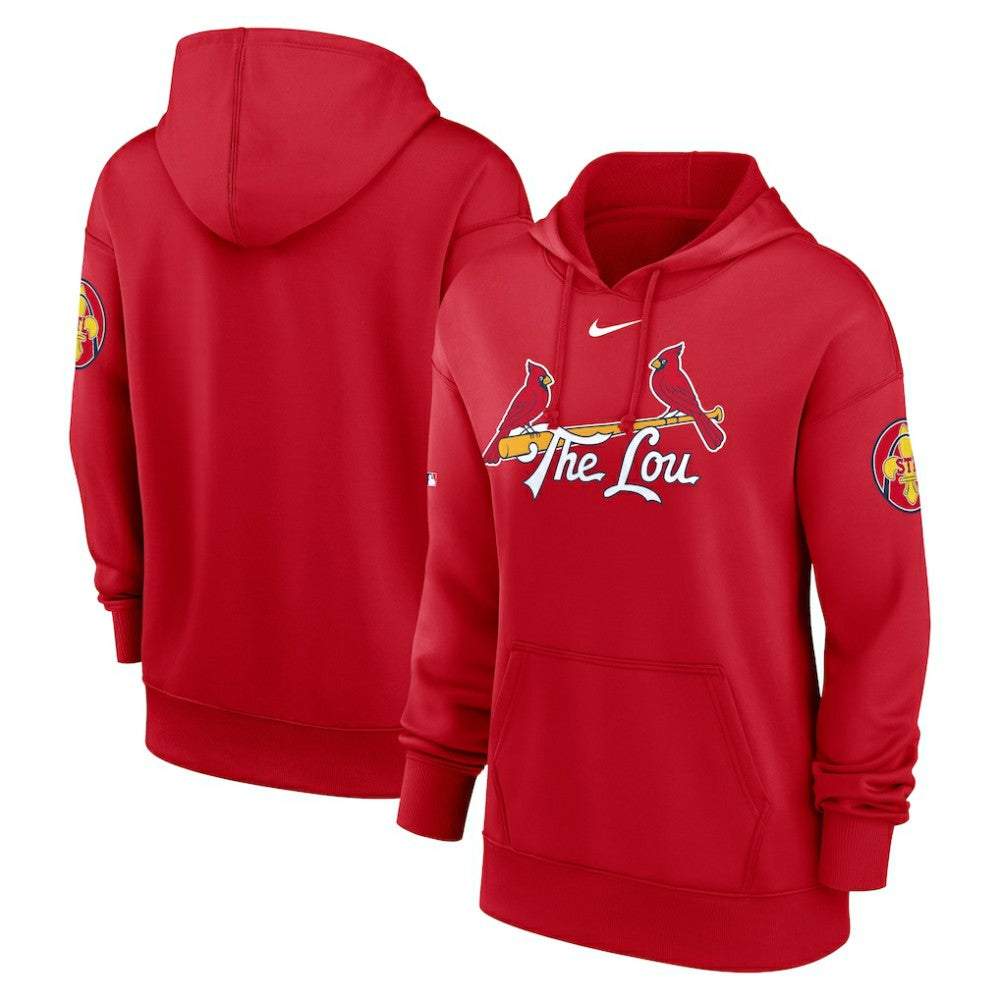 St. Louis Cardinals Nike Women's 2024 City Connect Authentic Collection Practice Performance Pullover Hoodie - MLB