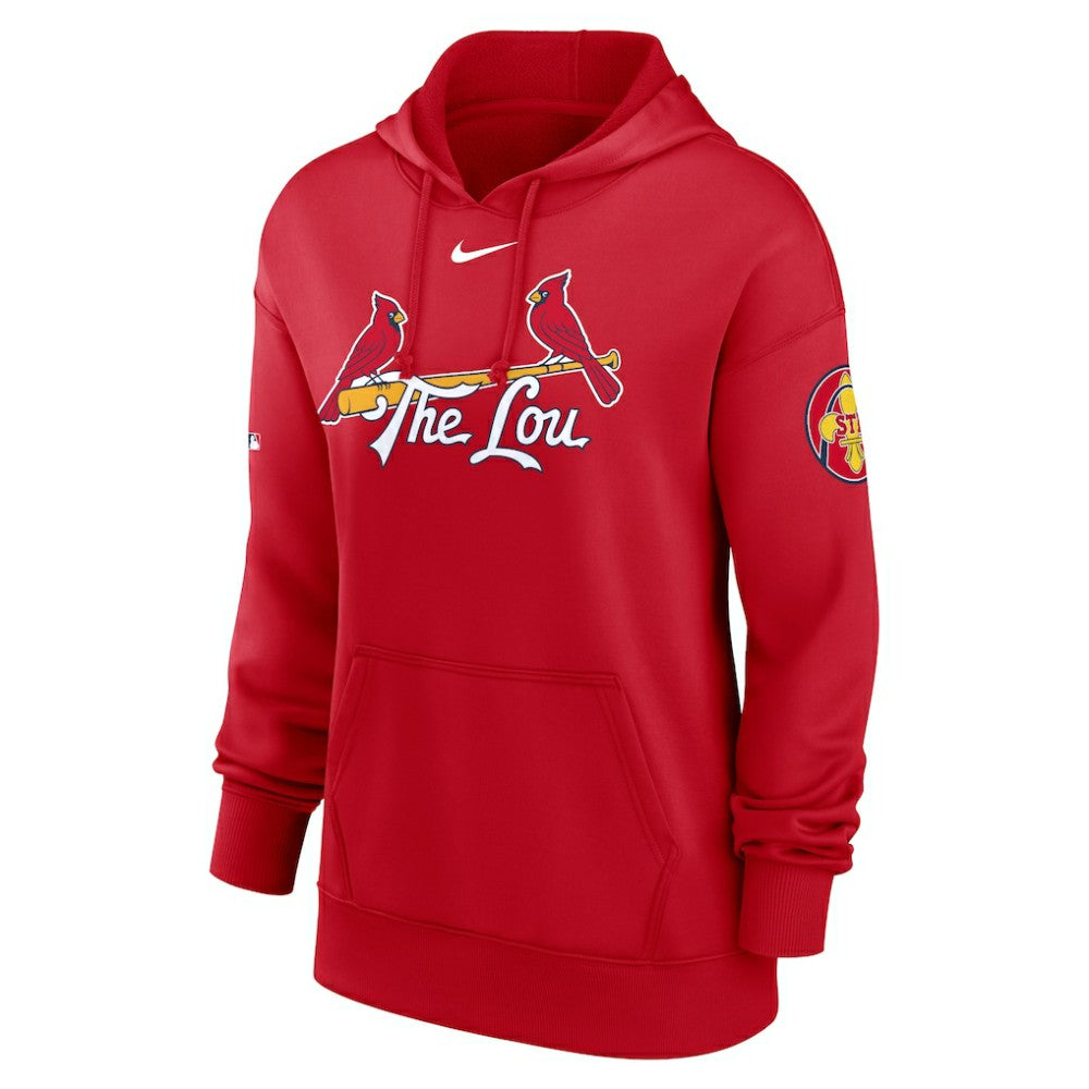 St. Louis Cardinals Nike Women's 2024 City Connect Authentic Collection Practice Performance Pullover Hoodie - MLB