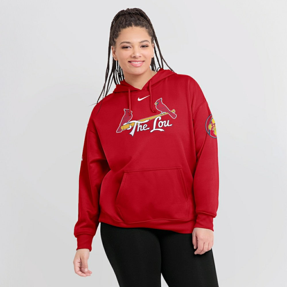 St. Louis Cardinals Nike Women's 2024 City Connect Authentic Collection Practice Performance Pullover Hoodie - MLB