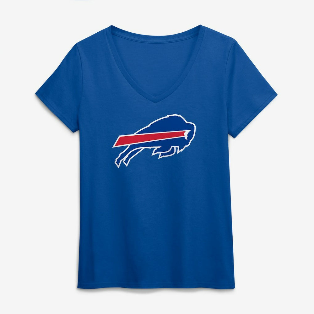 Buffalo Bills Logo Athletic Women's Primary Logo V-Neck T-Shirt Royal | NFL