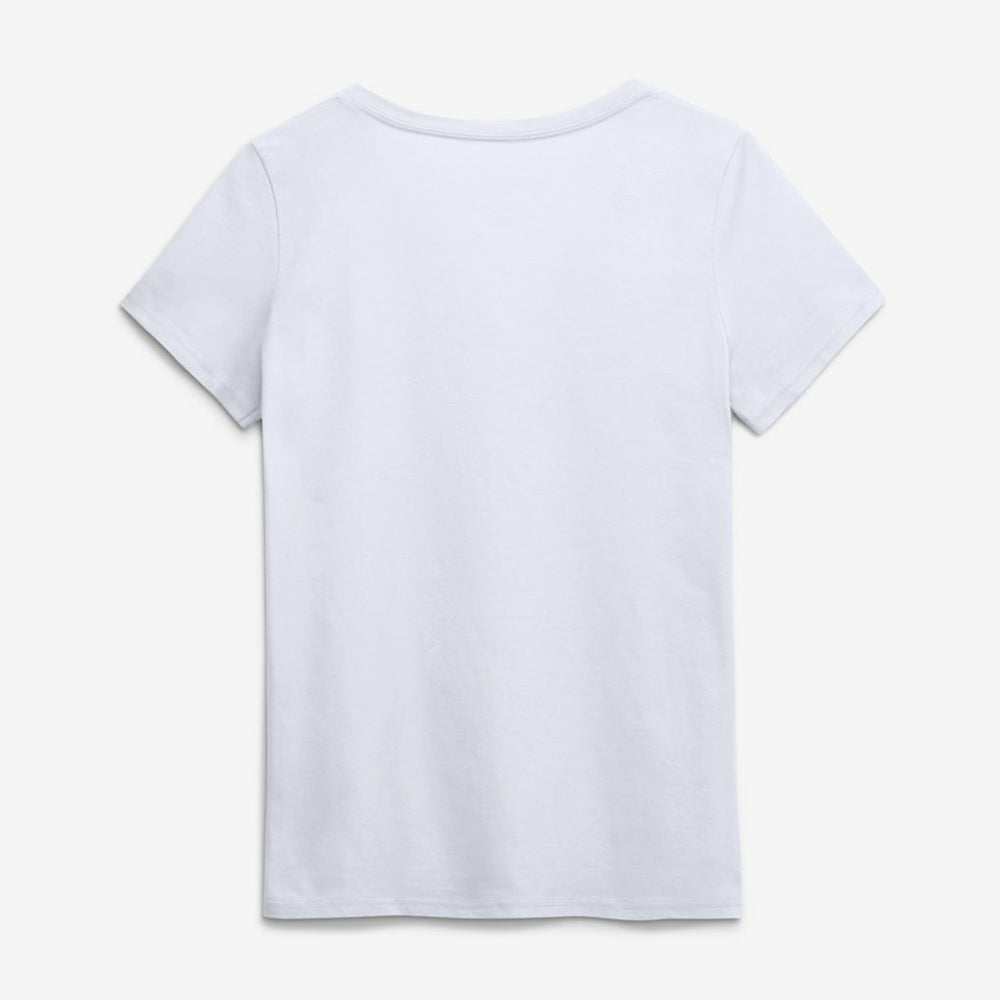 Philadelphia Eagles Logo Athletic Women's Primary Logo V-Neck T-Shirt White | NFL
