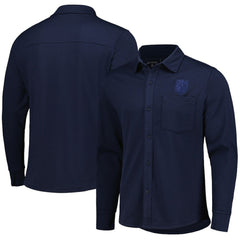 USMNT Antigua Streamer Diamond Button-Up Shacket Navy - FIFA World CUP