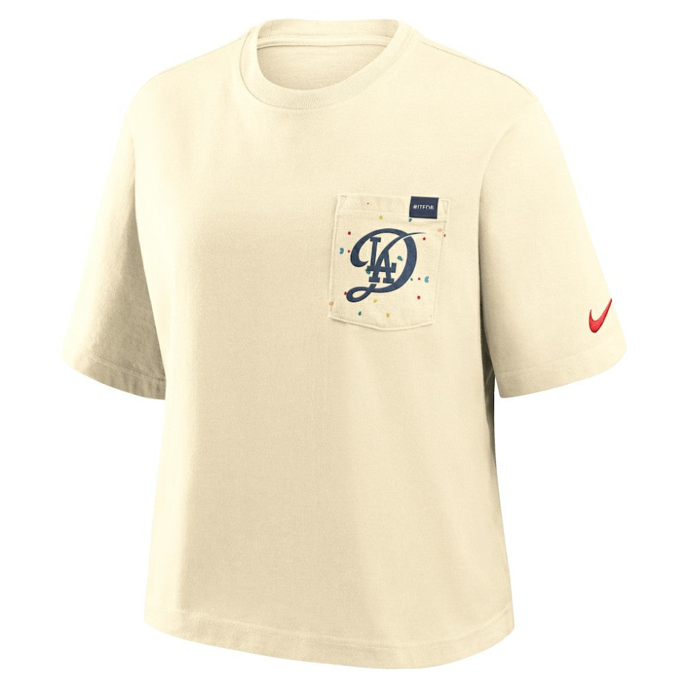 Los Angeles Dodgers Nike Women's City Connect Pocket Boxy T-Shirt - MLB