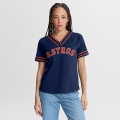 Houston Astros Fanatics Women's Diva Race Ahead Raglan V-Neck T-Shirt - MLB