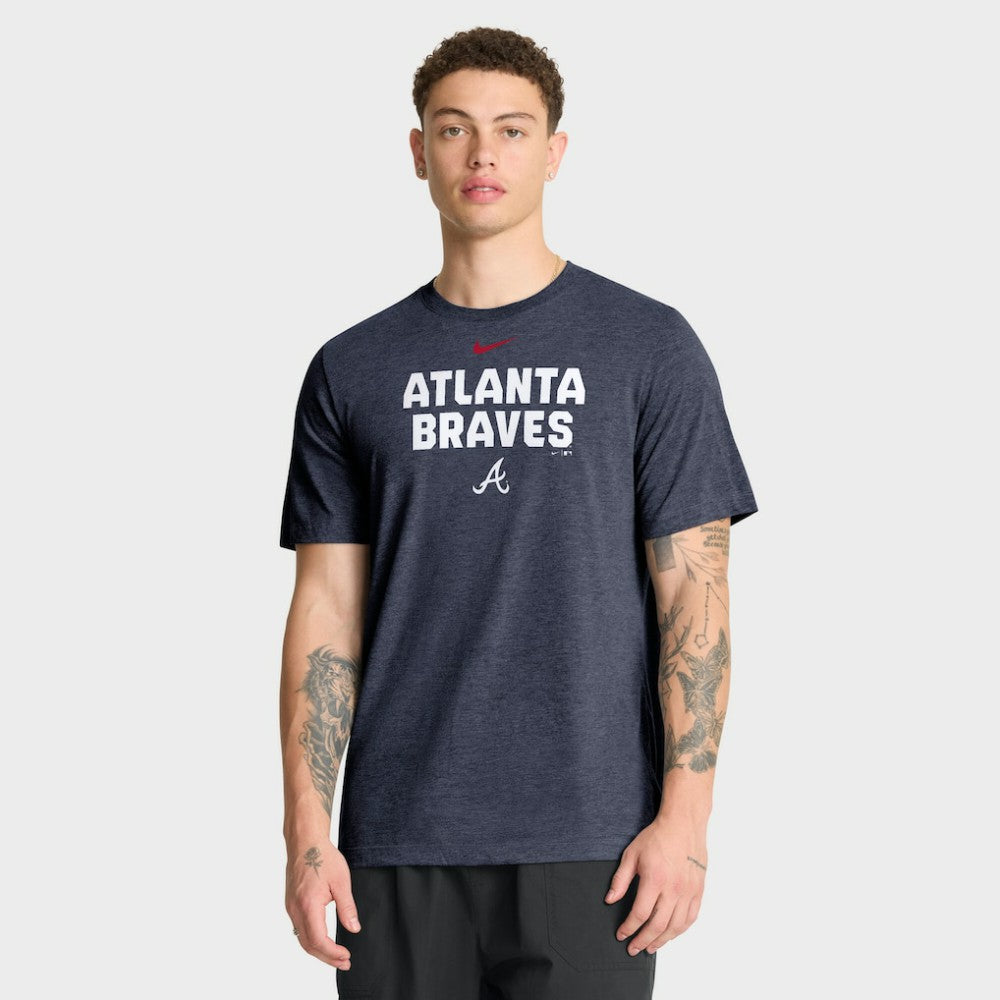Atlanta Braves Nike Stacked Tri-Blend T-Shirt - MLB
