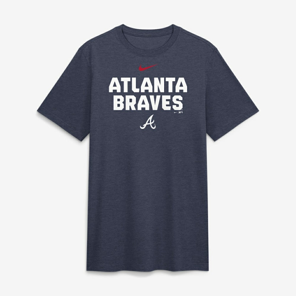 Atlanta Braves Nike Stacked Tri-Blend T-Shirt - MLB