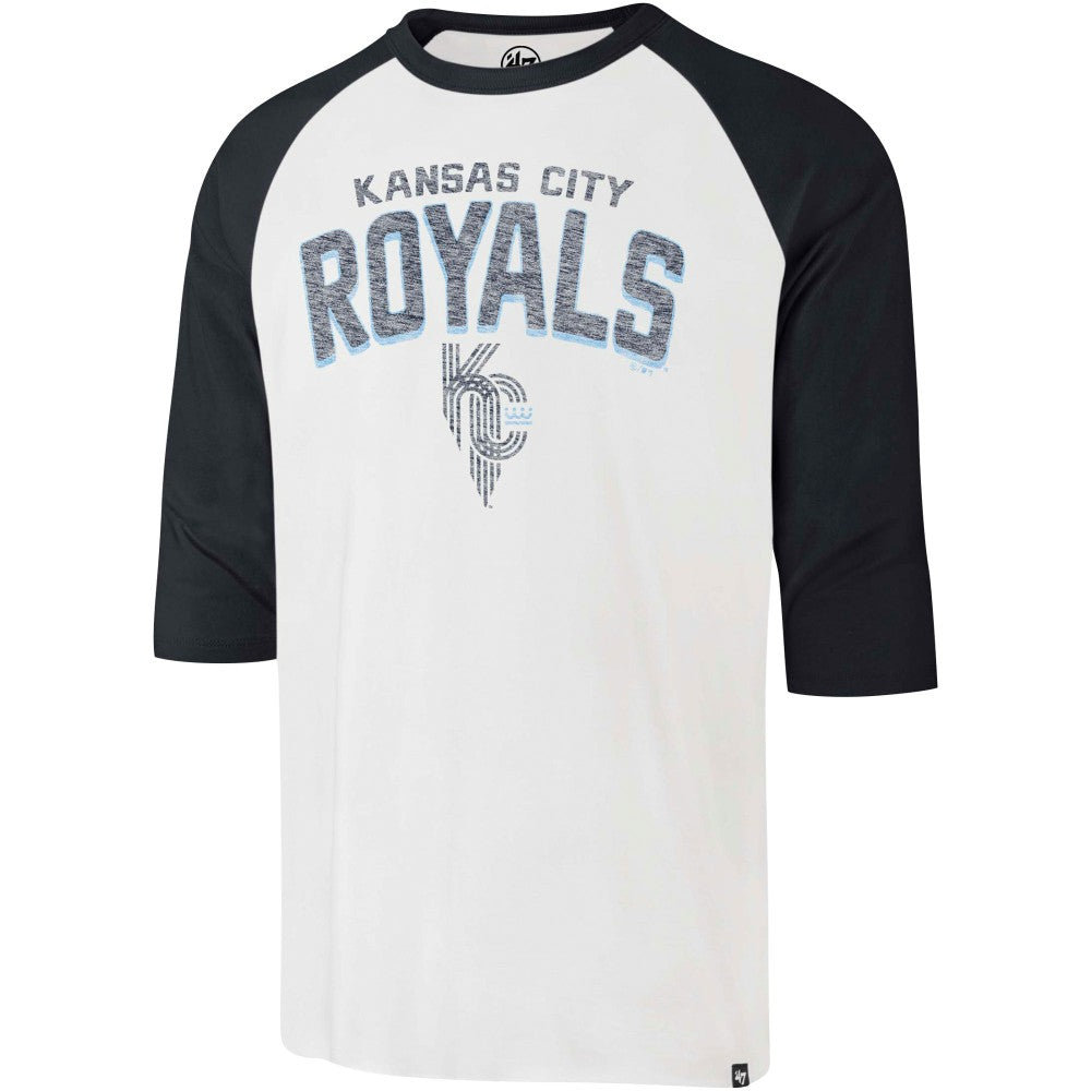 Kansas City Royals '47 City Connect Crescent Franklin Raglan 3/4-Sleeve T-Shirt - MLB