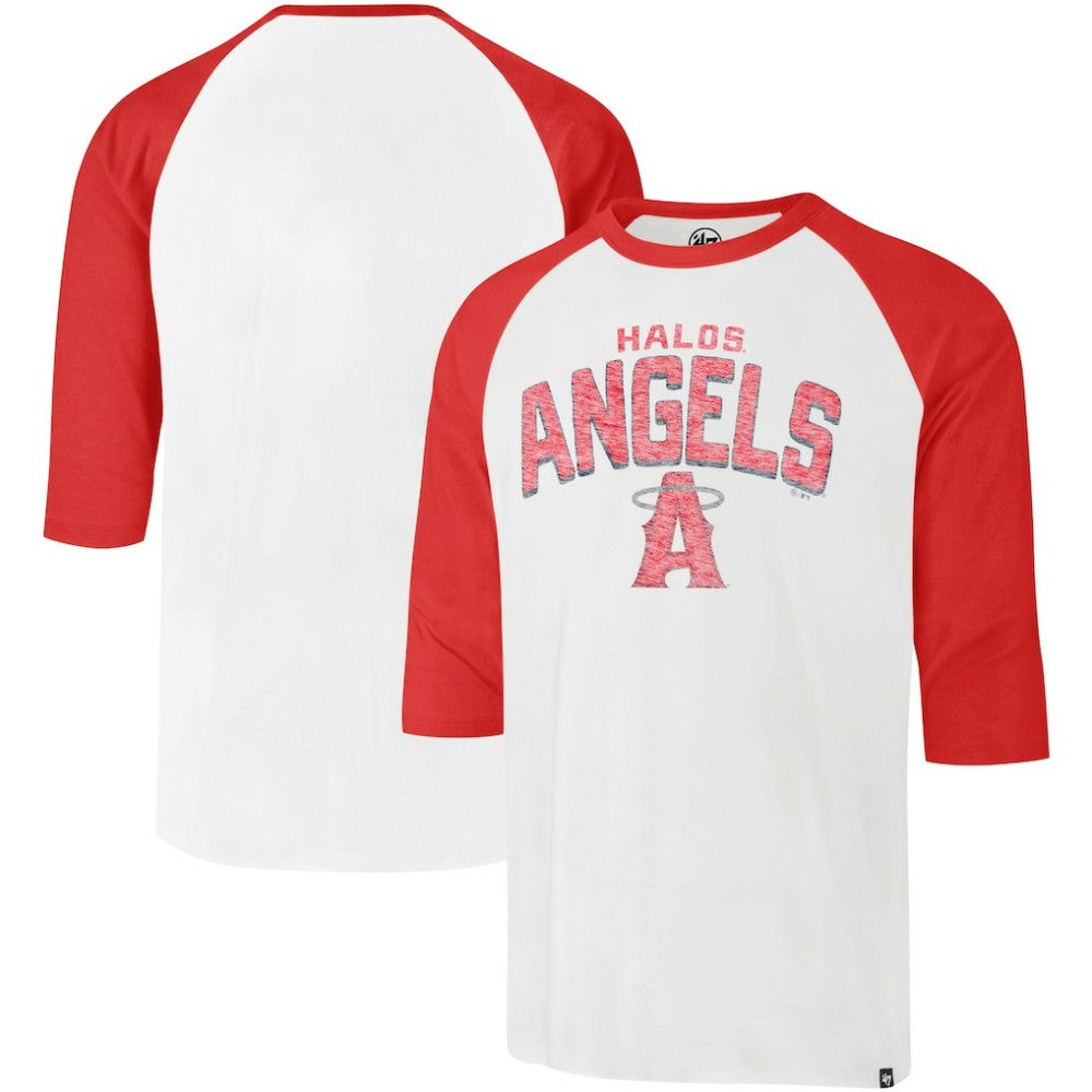 Los Angeles Angels '47 City Connect Crescent Franklin Raglan 3/4-Sleeve T-Shirt - MLB