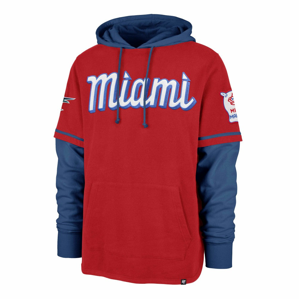 Miami Marlins '47 City Connect Trifecta Shortstop Pullover Hoodie - MLB