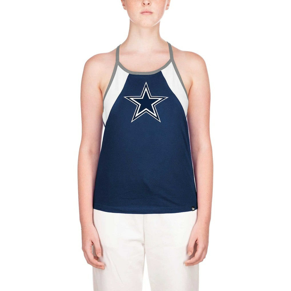 Dallas Cowboys New Era Women's Ribbed Racerback Tank Top Navy | NFL