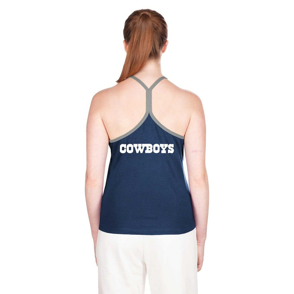 Dallas Cowboys New Era Women's Ribbed Racerback Tank Top Navy | NFL