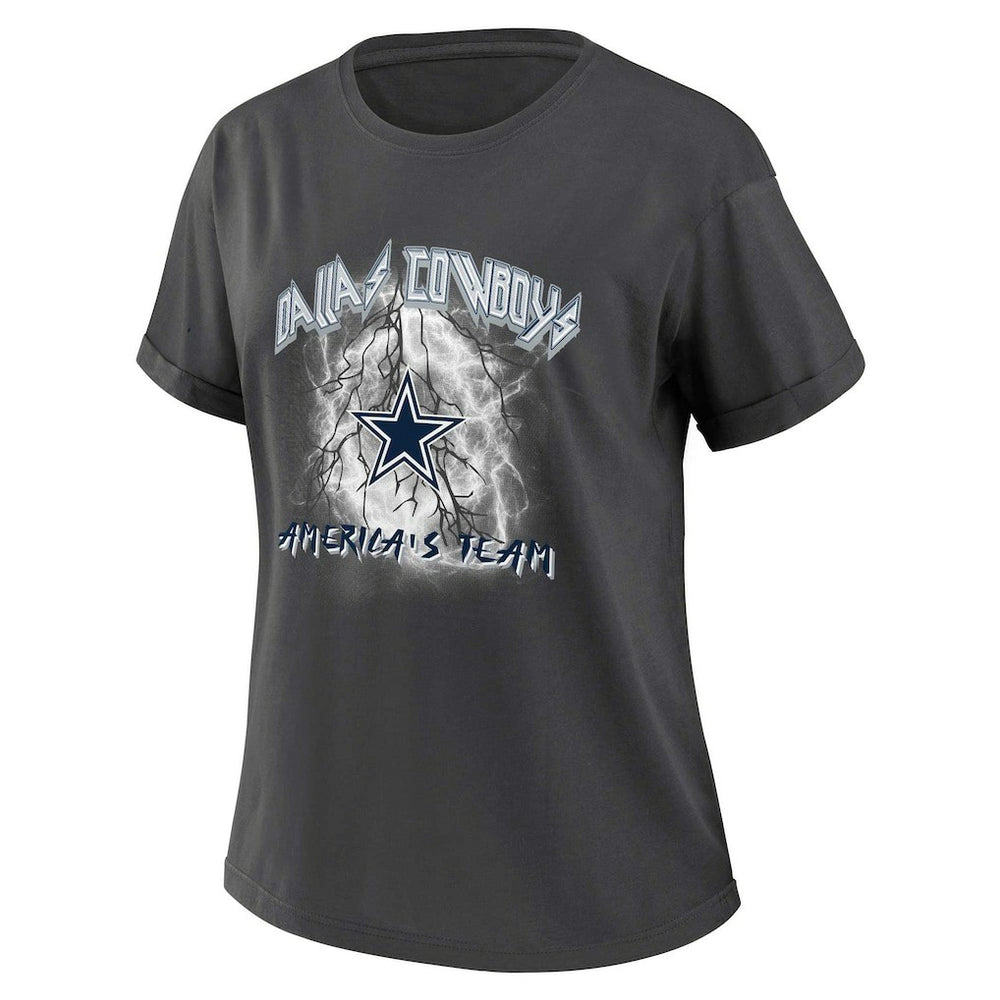 Dallas Cowboys WEAR by Erin Andrews Women's Boyfriend T-Shirt Charcoal | NFL