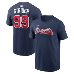 Spencer Strider Atlanta Braves Nike Name & Number T-Shirt - MLB
